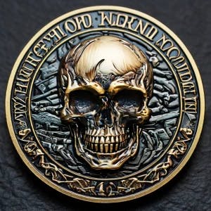 The world end with you skull pin with 4k resolution
